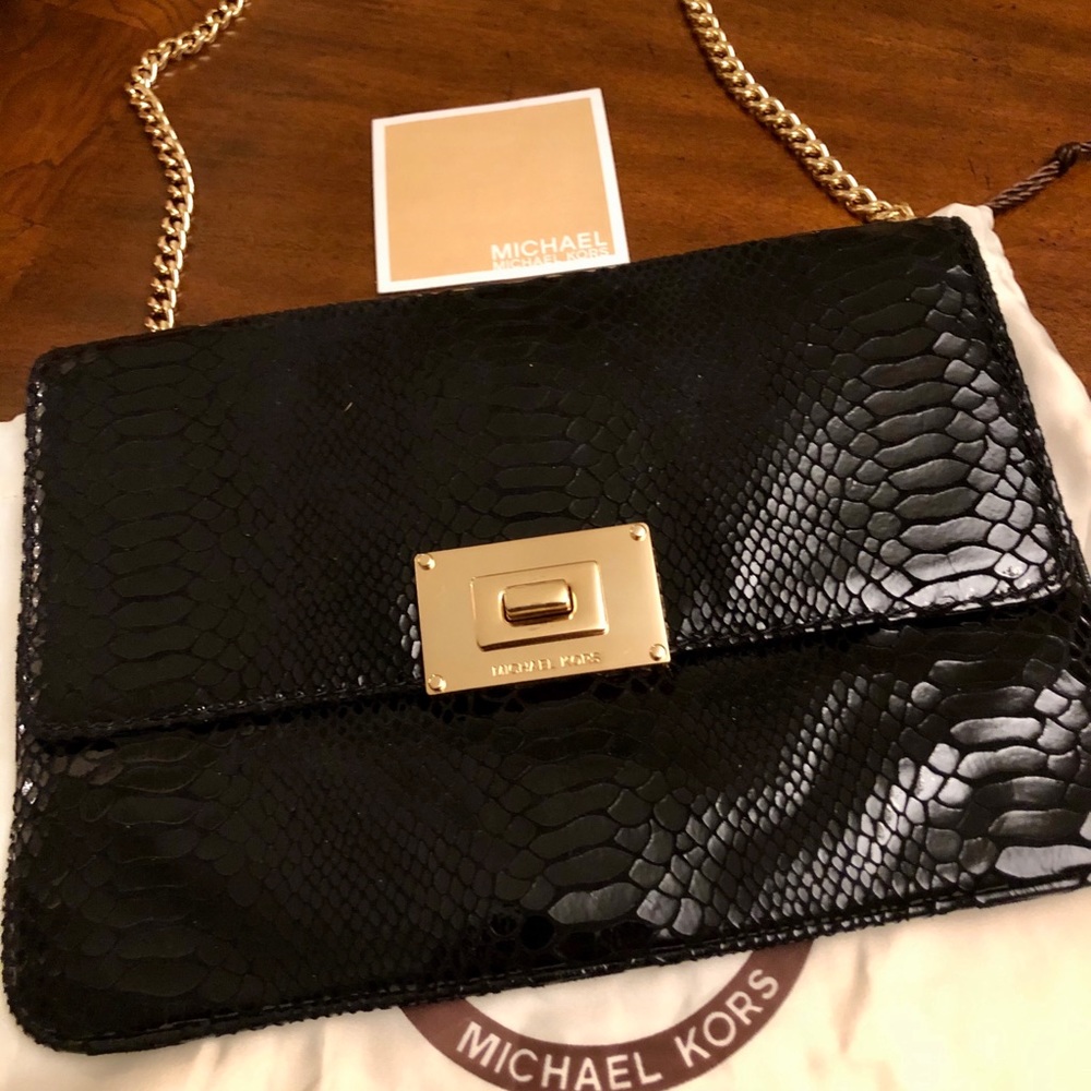 MICHAEL Michael Kors Python Embossed Clutch/Purse - Picture 5 of 6